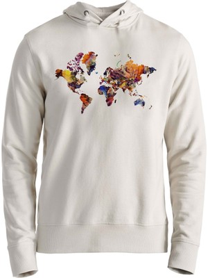 Alfa Tshirt Dünya Haritası Çocuk Sweatshirt