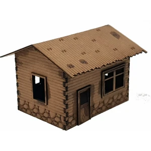 Vox Art Maket Ahşap Baraka Ev 8X5X6 Cm(Vım-88)