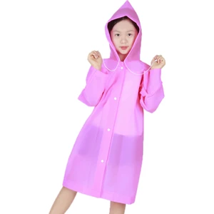 Çocuk Eva Tek Beden Geniş Manşet Yağmurluk Pembe (Yurt Dışından)