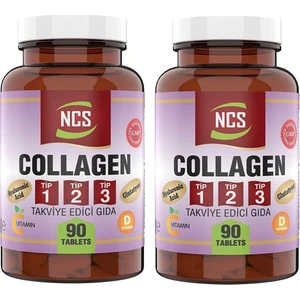 Kollajen Tip 1 - 2 - 3 Vitamin C - E 180 Tablet 2 Kutu