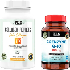 Flx Kollajen Tip 1-3 90 Tablet & Flx Coenzyme Q10 60 Tablet