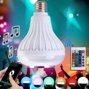 USB Girişli Bluetooth Hoparlör ve LED Lamba Uzaktan Kumandalı Ampül