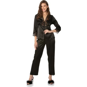 Pierre Cardin Saten Dantelli Pijama Takımı - 1110