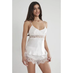 Pierre Cardin Saten Dantelli Şort & Kombi Takım - 435