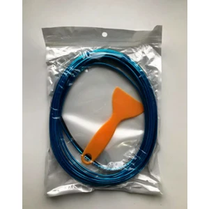 Parlak Mavi Nikelaj Fitilli Torpido Şeridi Ip Şerit Işıksız 5 Metre