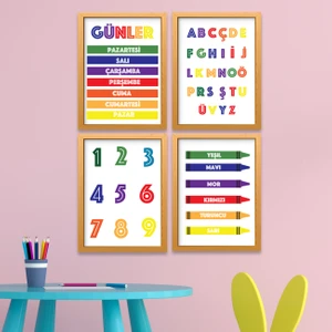 Eğitici Set Alfabe ve Rakamlar Çevçeve Set