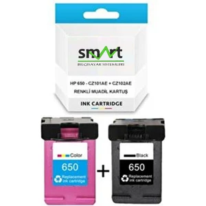 HP 650 Siyah - Renkli Muadil Kartuş Seti