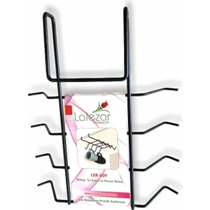 Dolap Içi Fincan ve Kupa Askısı Krom ve Siyah 8 Kancalı