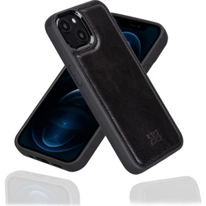 Apple iPhone 13 Uyumlu Deri Arka Kapak Magsafe Rst1 Siyah