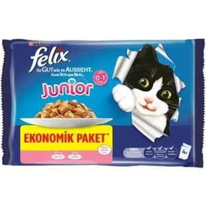 Sığır Etli ve Tavuklu Yavru Kedi Maması 85 gr x 4