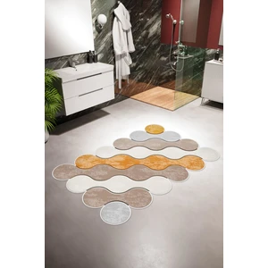 10 Post Online Banyo Paspası Eskitme Modern Gri Kaydırmaz Kesme Yıkanabilir Ince Halı 