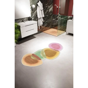10 Post Online Banyo Paspası Klasik Modern Siyah Kaydırmaz Kesme Yıkanabilir Ince Halı 