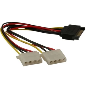 Sata 15 Pin Erkek To Molex 4 Pin Dişi Y Power Kablo