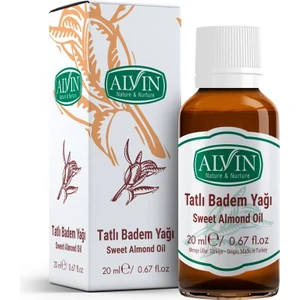 Tatlı Badem Yağı, Soğuk Sıkım, %100 Saf ve Doğal, 20 ml