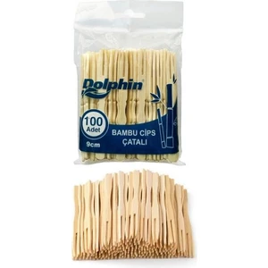 100 Lü Bambu Cips Çatalı