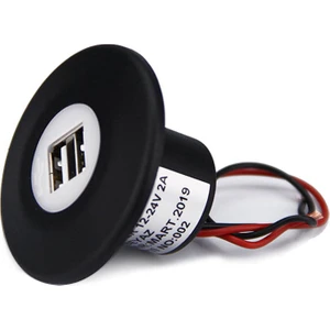 Çift USB Işıklı Araç Şarj Soketi 12-24V 2A