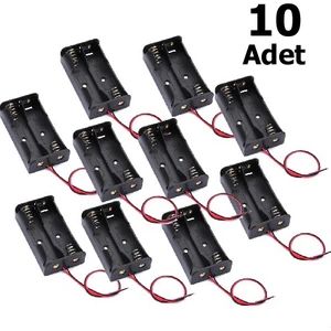 10 Adet Pil Yuvası Pil Yatağı Ikili Aa Pil Kutusu Iş Eğitimi Elektrik Devresi