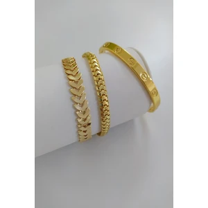 X-lady Accessories Kılçık Model Tırtıl Model Düz  Model  Kararmaz Çelik Kombin Bileklik