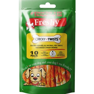 Chicky Twist - Taze Tavuk Eti Kaplı Çiğneme Çubukları - 10 Adet - 90 gr