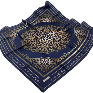 2021/22 Sonbahar Kış Serisi Geometrik Desen Ipek Twill Eşarp 8650D-09