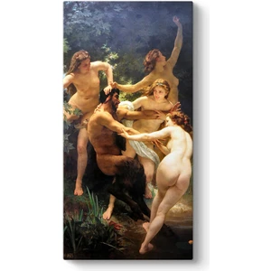 William Adolphe Bouguereau - Nymphs And Satyr Tablosu