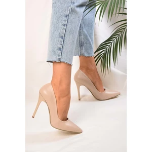 Kadin Ten Cilt Klasik Topuklu Stiletto