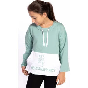 Toontoy Kız Çocuk Kanguru Cepli Baskılı Sweatshirt