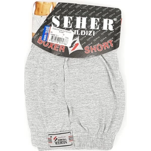 6 Adet Gri Renk Penye Boxer