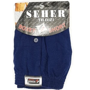 6 Adet Lacivert Renk Penye Boxer