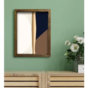Bk Gift Otel Odası Konseptli Doğal Masif Ahşap Çerçeveli Tablo 30 x 40 cm - 53