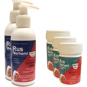 Tüy Dökücü Azaltıcı Rus Merhemi 150 ml 2 Adet + Genital Bölge Merhemi 50 ml 3 Adet