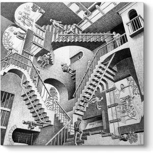 Mc Escher - Relativity 1953 Tablosu