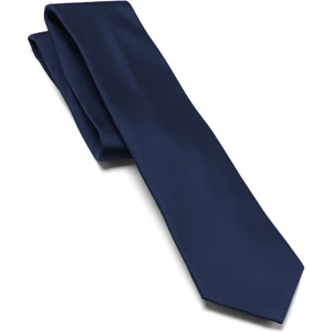 Elegante Cravatte Lacivert Renk Saten Kravat ve Mendil