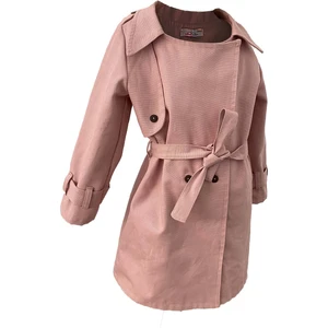 Shecco Babba Kız Çocuk Pudra Trençkot Kemerli