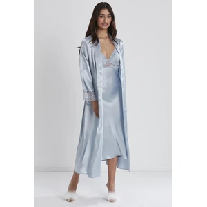 Pierre Cardin  Saten Dantelli Gecelik & Sabahlık Takım  - 4370