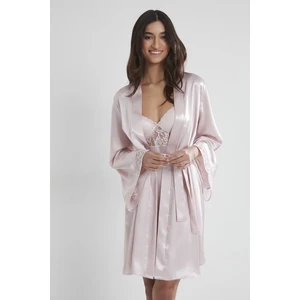 Pierre Cardin  Saten Dantelli Gecelik & Sabahlık Takım  - 4090