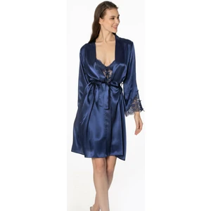 Pierre Cardin  Saten Dantelli Gecelik & Sabahlık Takım  - 4300