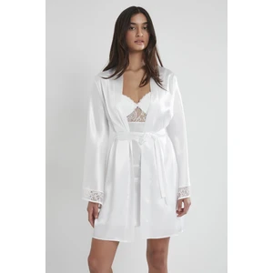 Pierre Cardin  Saten Dantelli Gecelik & Sabahlık Takım  - 4090