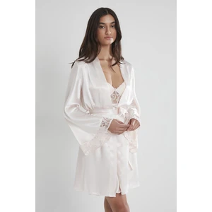 Pierre Cardin  Saten Dantelli Gecelik & Sabahlık Takım  - 4090