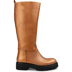 Hakiki Deri Bronz Rengi Kadın Çizme