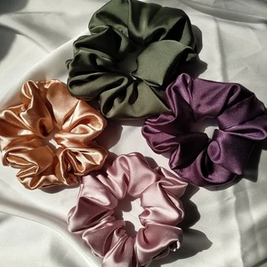 4 Lü Saten Soft Scrinchie Toka