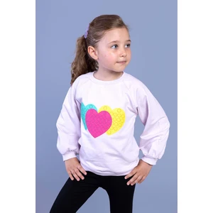 Toontoy Kids Toontoy Kız Çocuk Popıt Desenli Sweatshirt