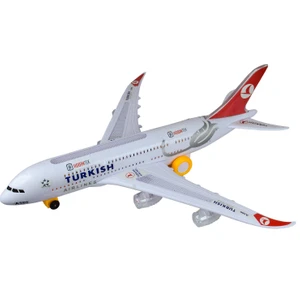 Türk Hava Yolları A380 Oyuncak Uçak Işıklı Hareketli 45 cm Büyük Boy