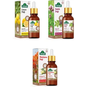 Limon Yağı + Kekik Yağı + Okaliptus Yağı 3 x 20 ml