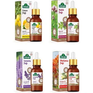 Lavanta Yağı + Limon Yağı + Kekik Yağı + Okaliptus Yağı 4 x 20 ml