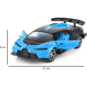 F/f Şarjlı Bugatti Mavi Kapıları Açılan 1:16