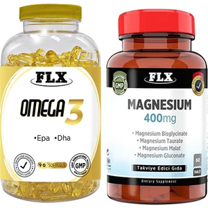 Flx Omega 3 90 Softgel & Flx Magnezyum Malat 60 Tablet