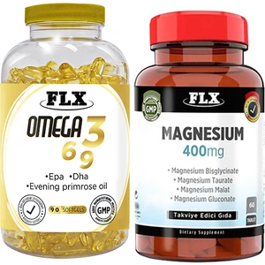 Flx Omega 3-6-9 90 Softgel & Flx Magnezyum Malat 60 Tablet