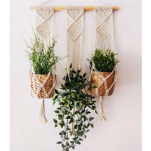 BH Bohem Handmade Makrome Saksılık 3'lü