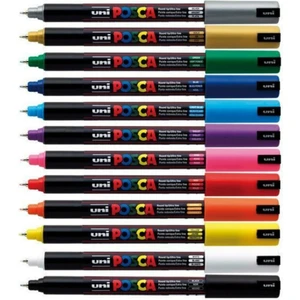 Posca Pc-1mr 0.7 Su Bazlı Boyama Markörü Seti 12 Renk